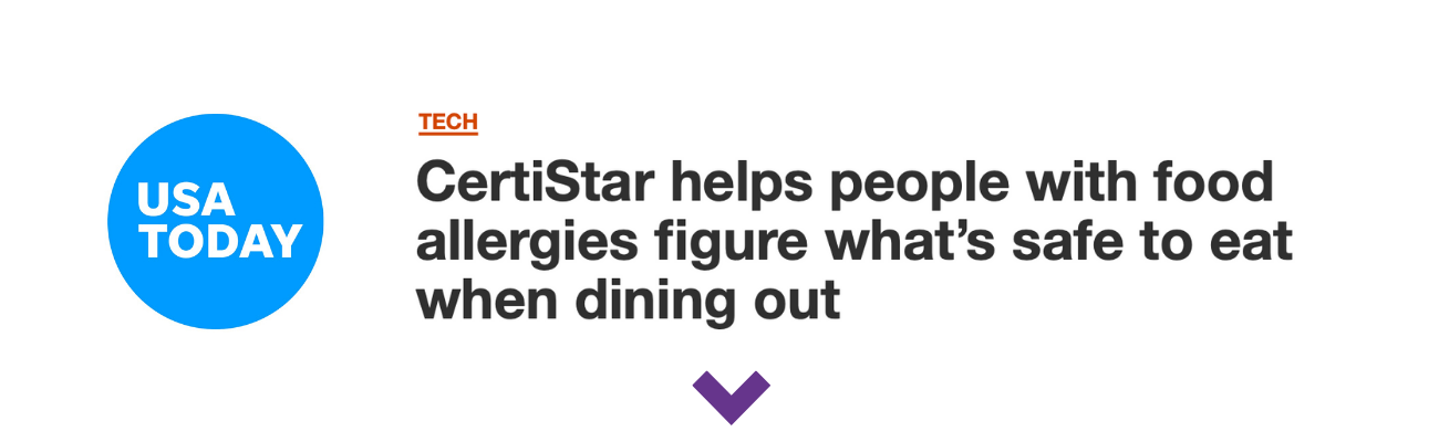 USA Today Quote CertiStar helps people with food allergies figure what's safe to eat
