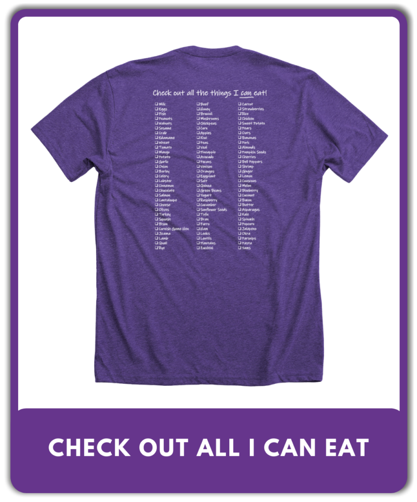 CertiStar Tshirt List of All things You Could Eat